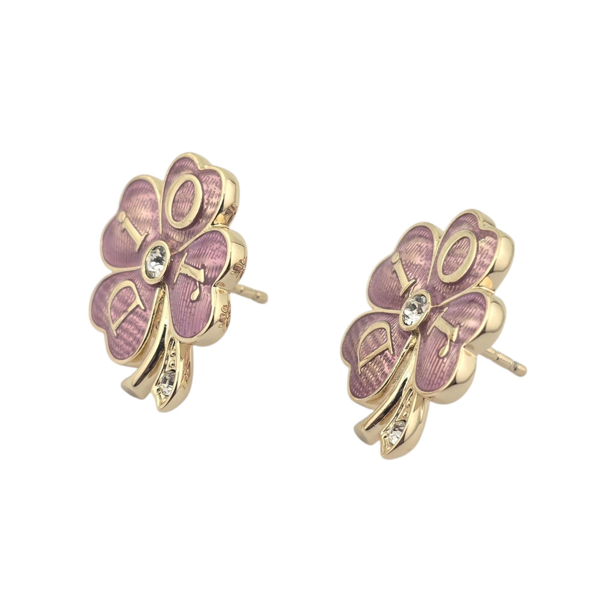 Christian Dior Floral Clover Stud Earrings DIOR