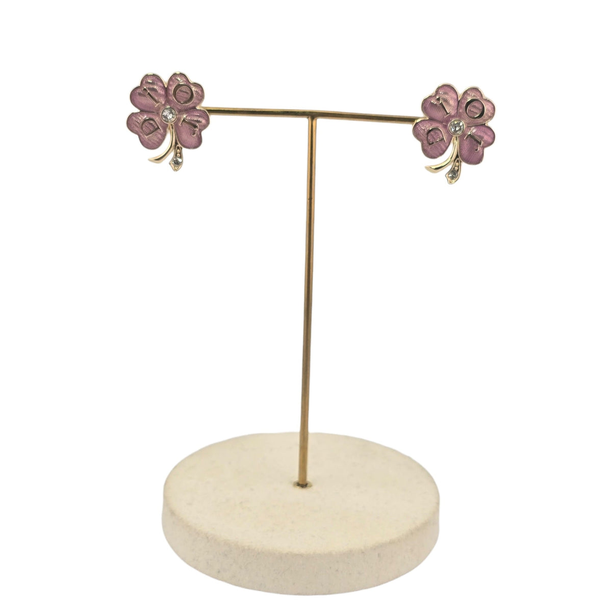 Christian Dior Floral Clover Stud Earrings DIOR