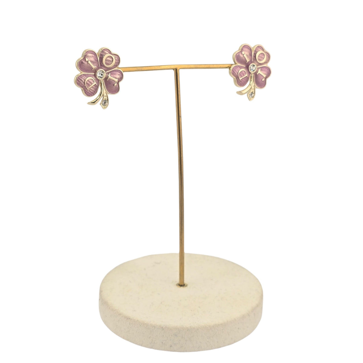 Christian Dior Floral Clover Stud Earrings DIOR