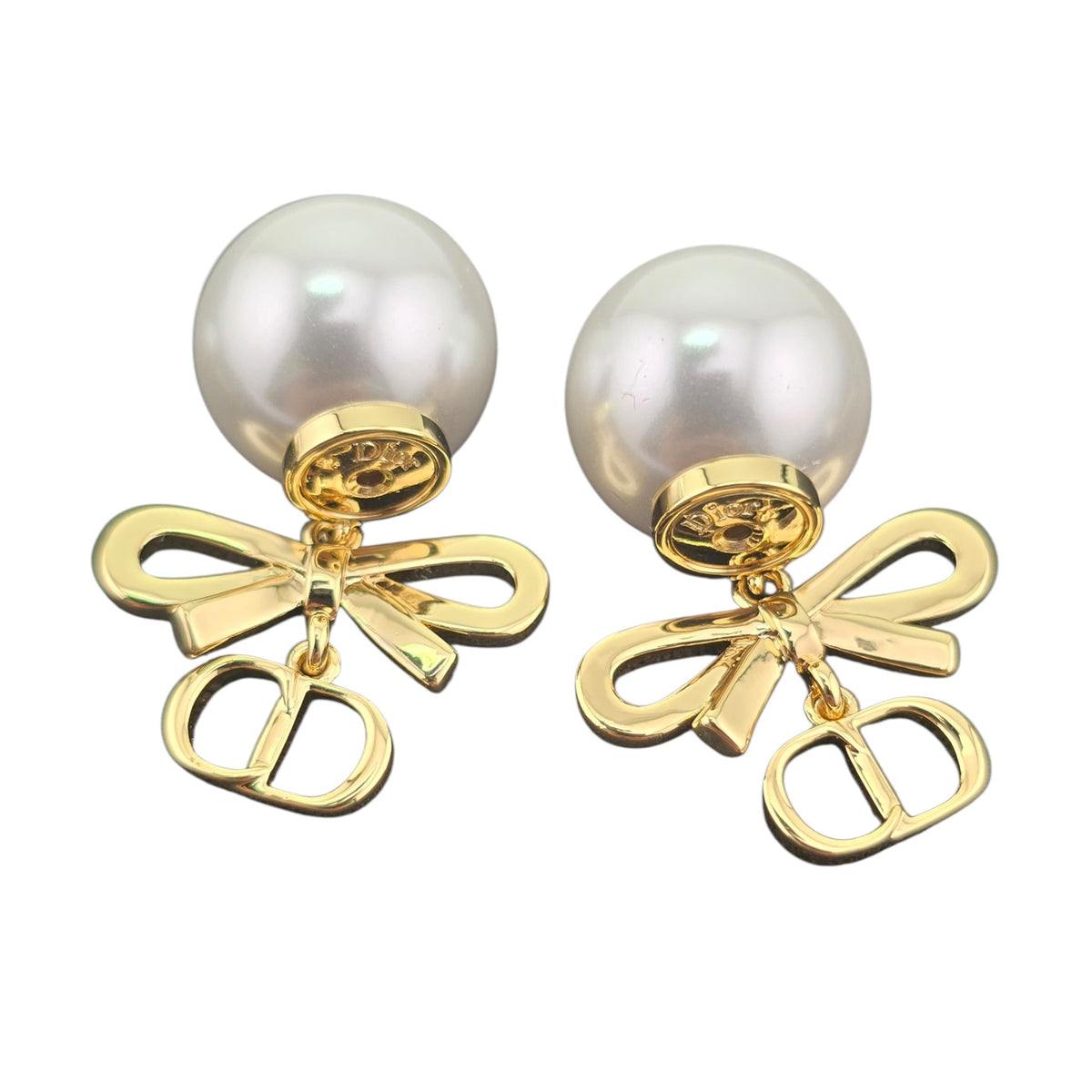 Christian Dior CD Mini Bow Tribales Earrings DIOR