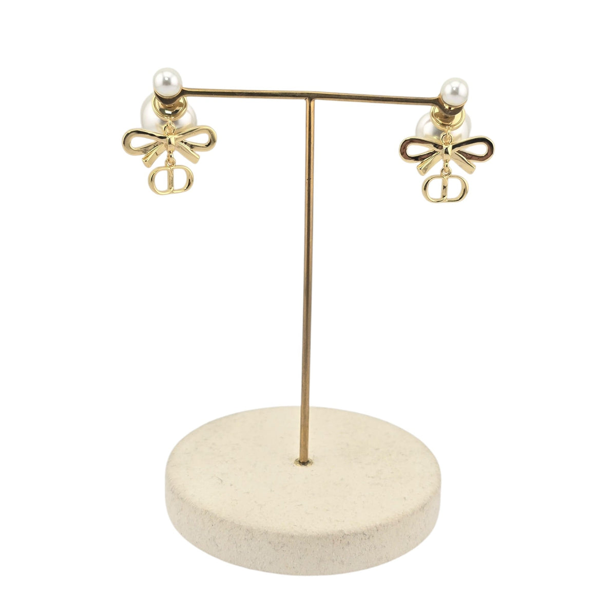 Christian Dior CD Mini Bow Tribales Earrings DIOR