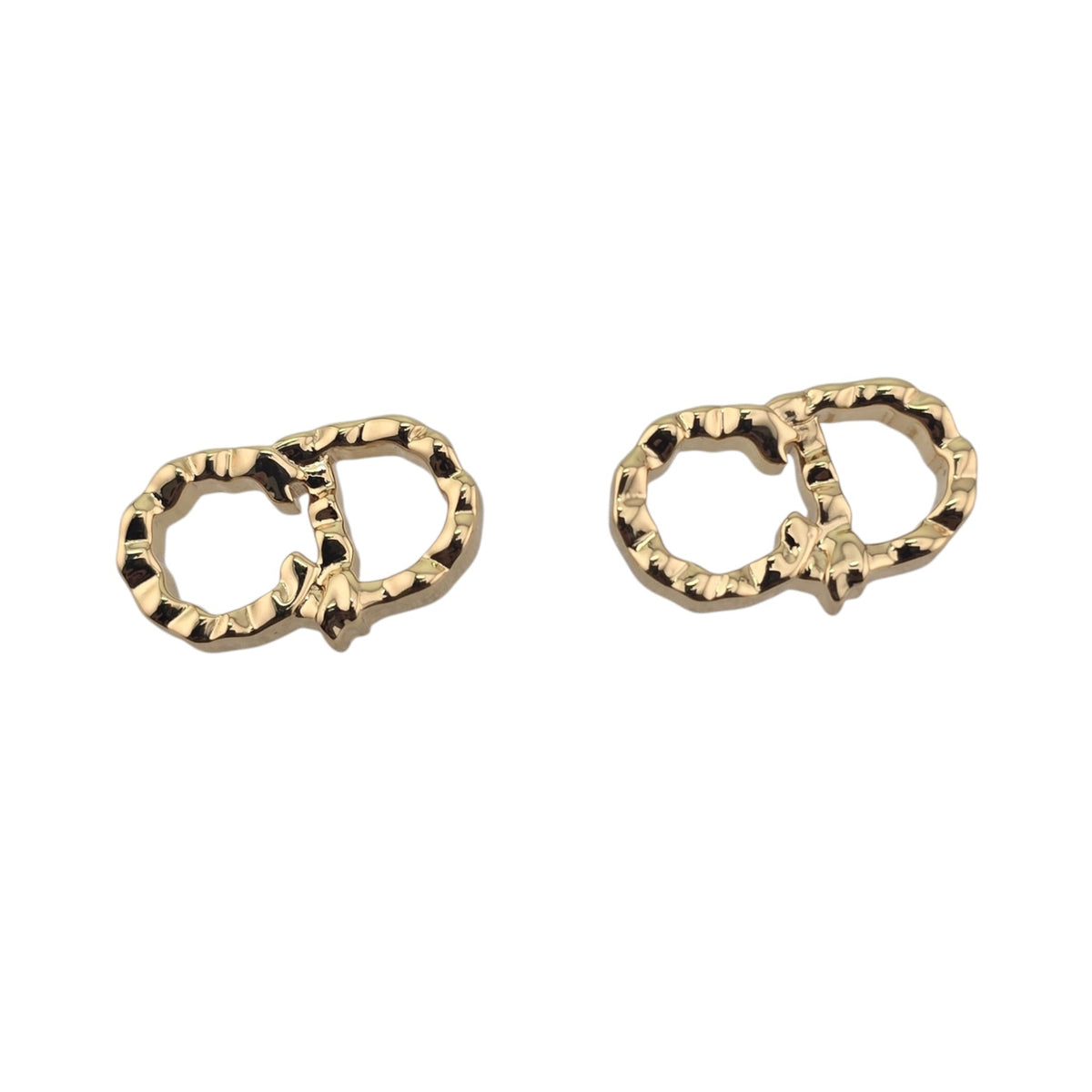 Christian Dior Qixi CD Lady Twist Stud Earrings DIOR