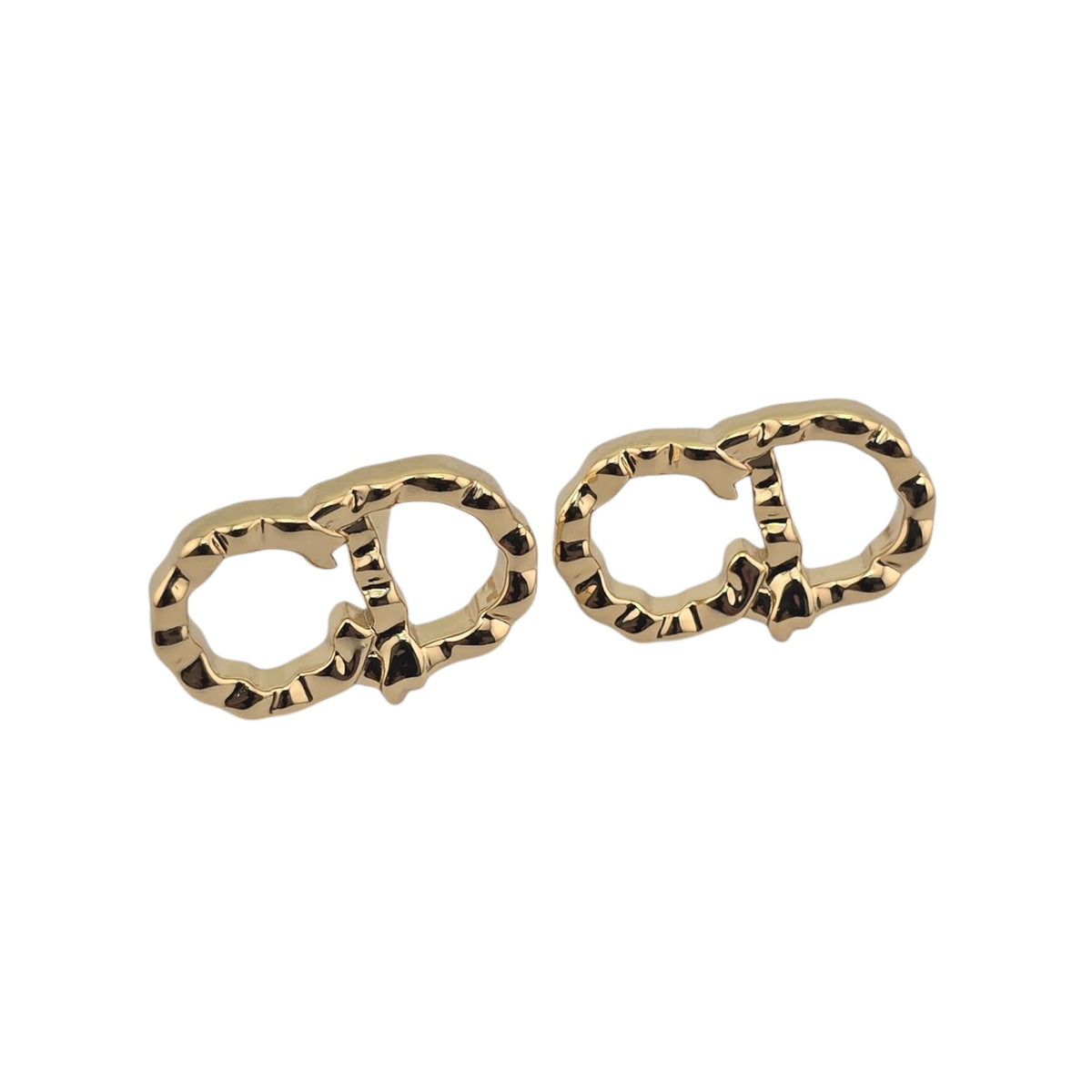 Christian Dior Qixi CD Lady Twist Stud Earrings DIOR