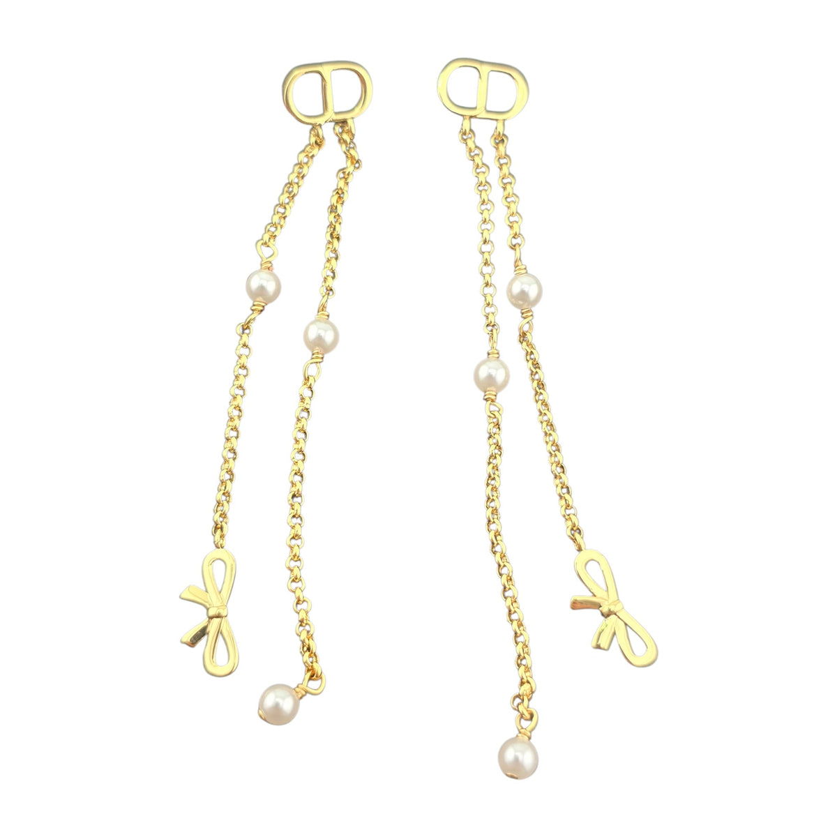 Christian Dior CD Mini Bow Earrings DIOR
