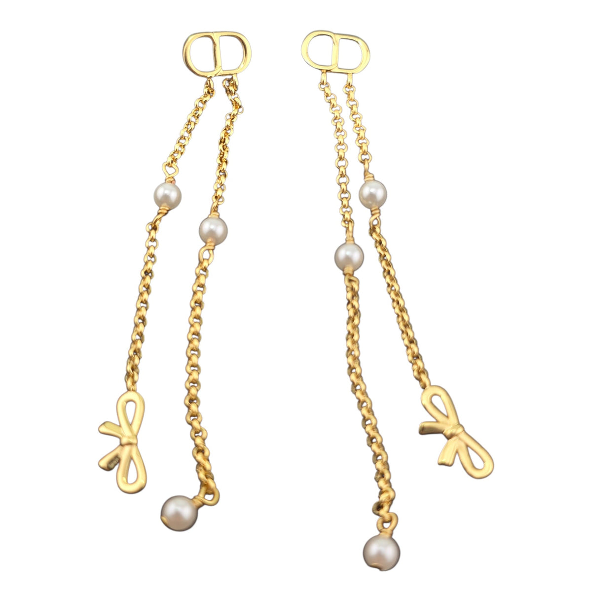 Christian Dior CD Mini Bow Earrings DIOR