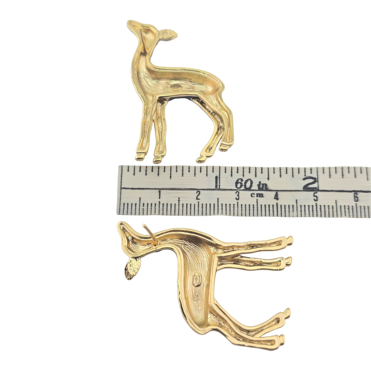 Chanel CC Deer Gold Maroon Stud Earrings 2026 CHANEL