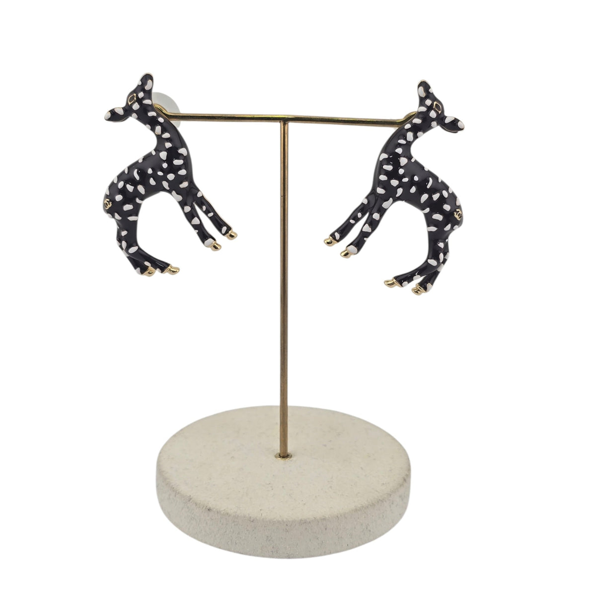 Chanel CC Deer Gold Maroon Stud Earrings 2026 CHANEL