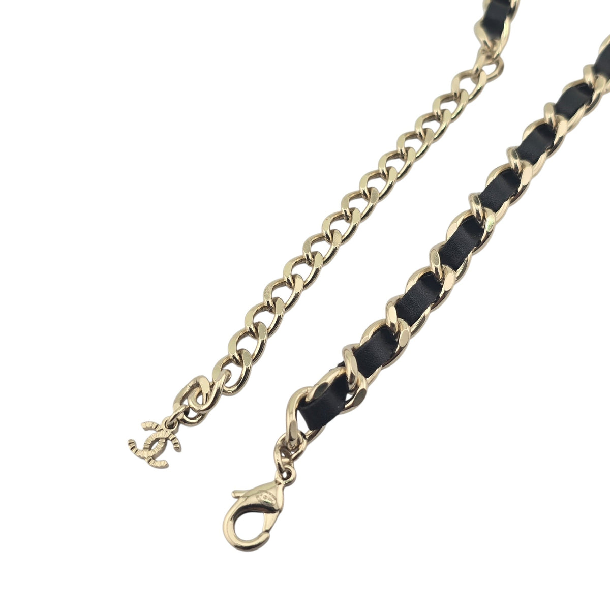 Chanel CC Floral Leather Gold Choker 2022 CHANEL