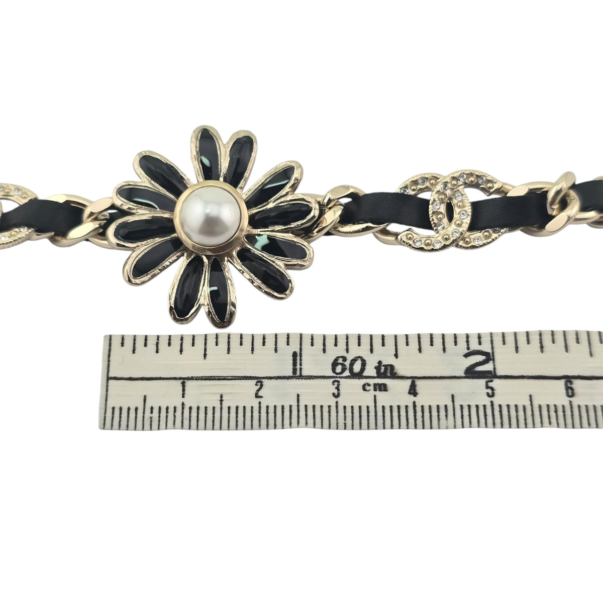 Chanel CC Floral Leather Gold Choker 2022 CHANEL