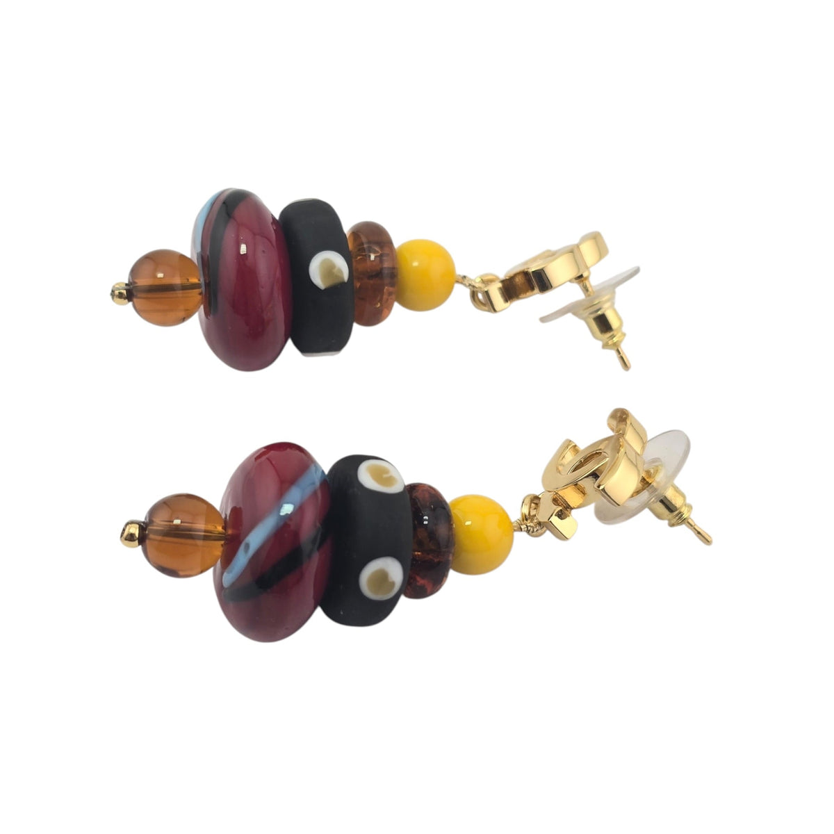 Chanel CC Gold Pendant Earrings 2026 CHANEL
