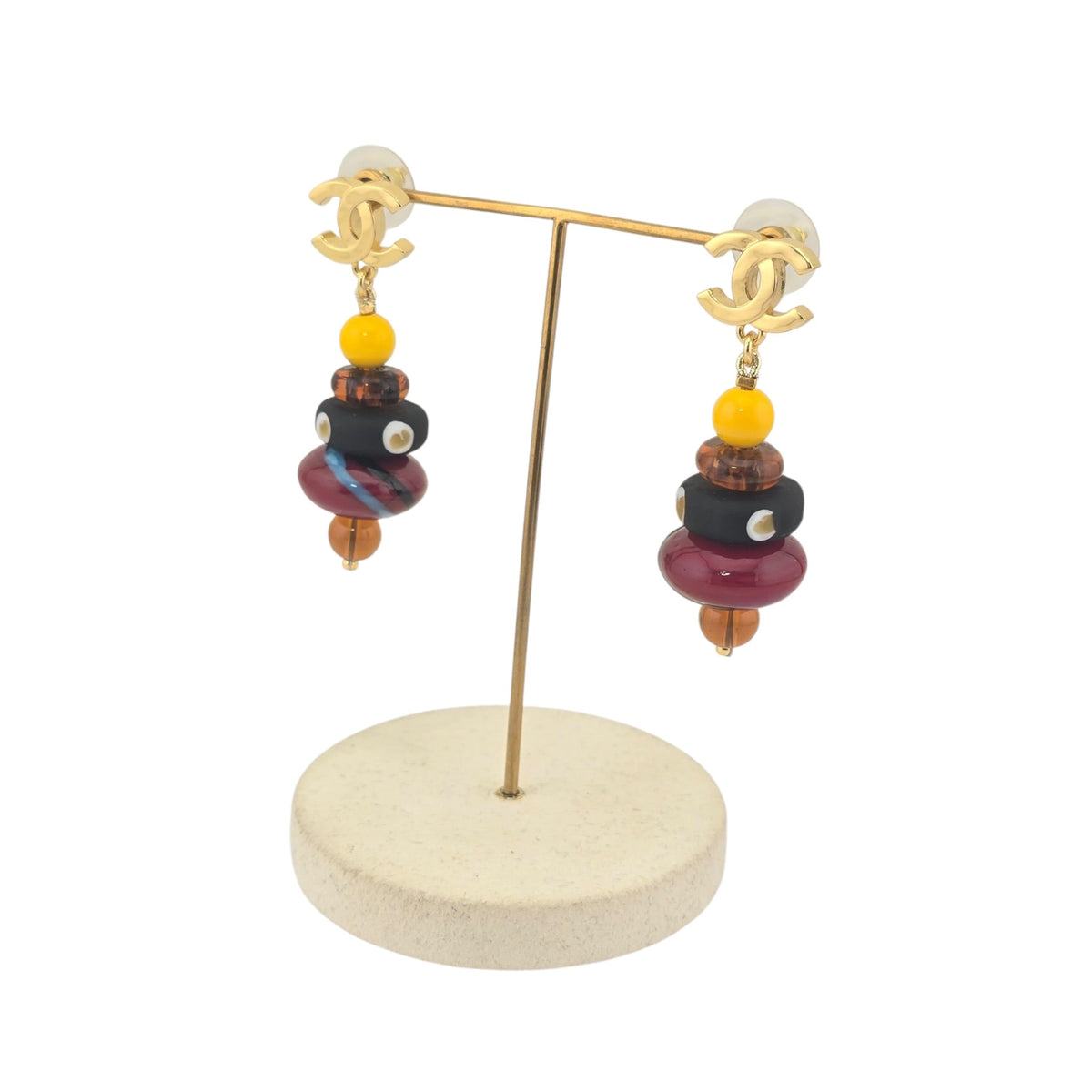 Chanel CC Gold Pendant Earrings 2026 CHANEL