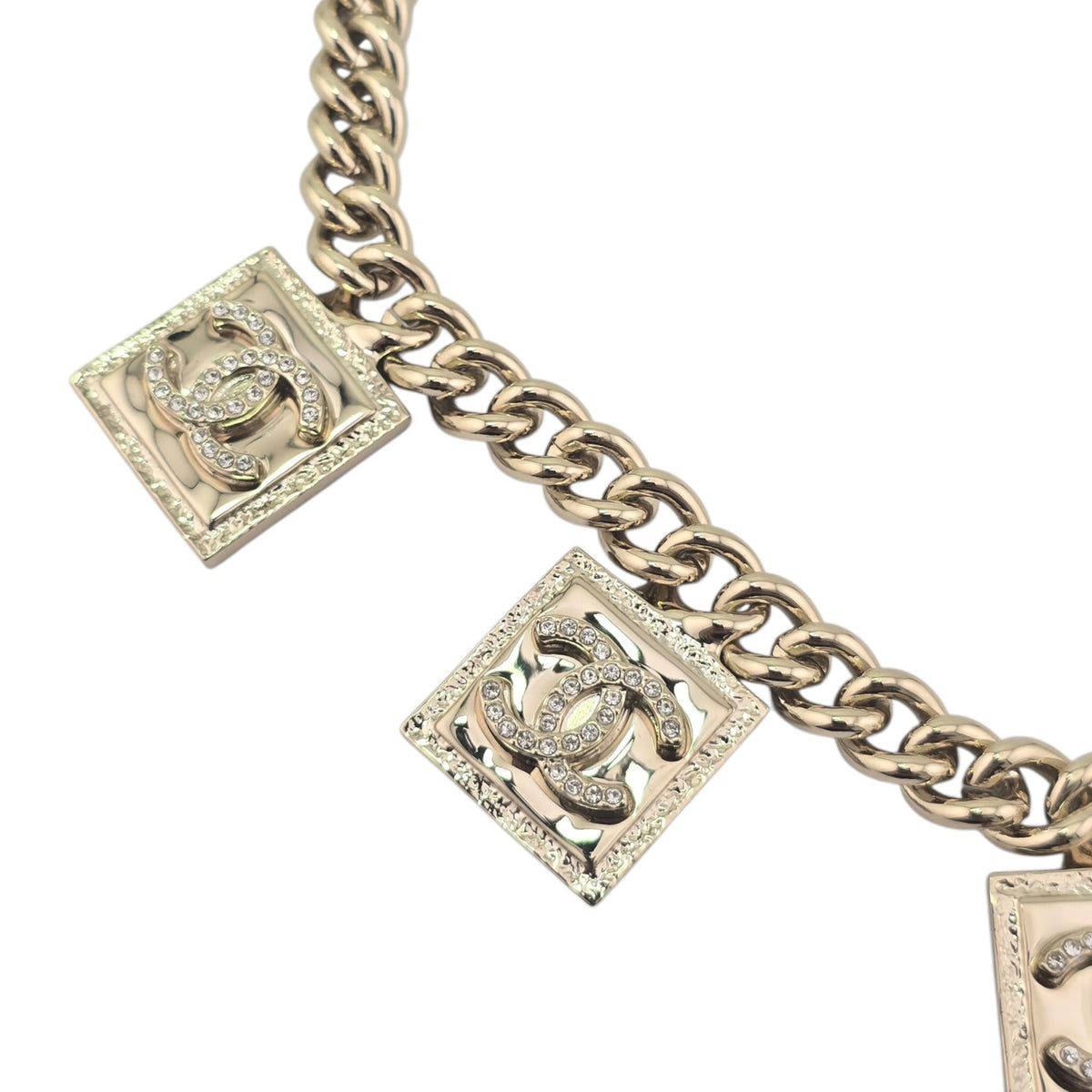 Chanel CC 5 Pendant Gold Necklace 2023 CHANEL