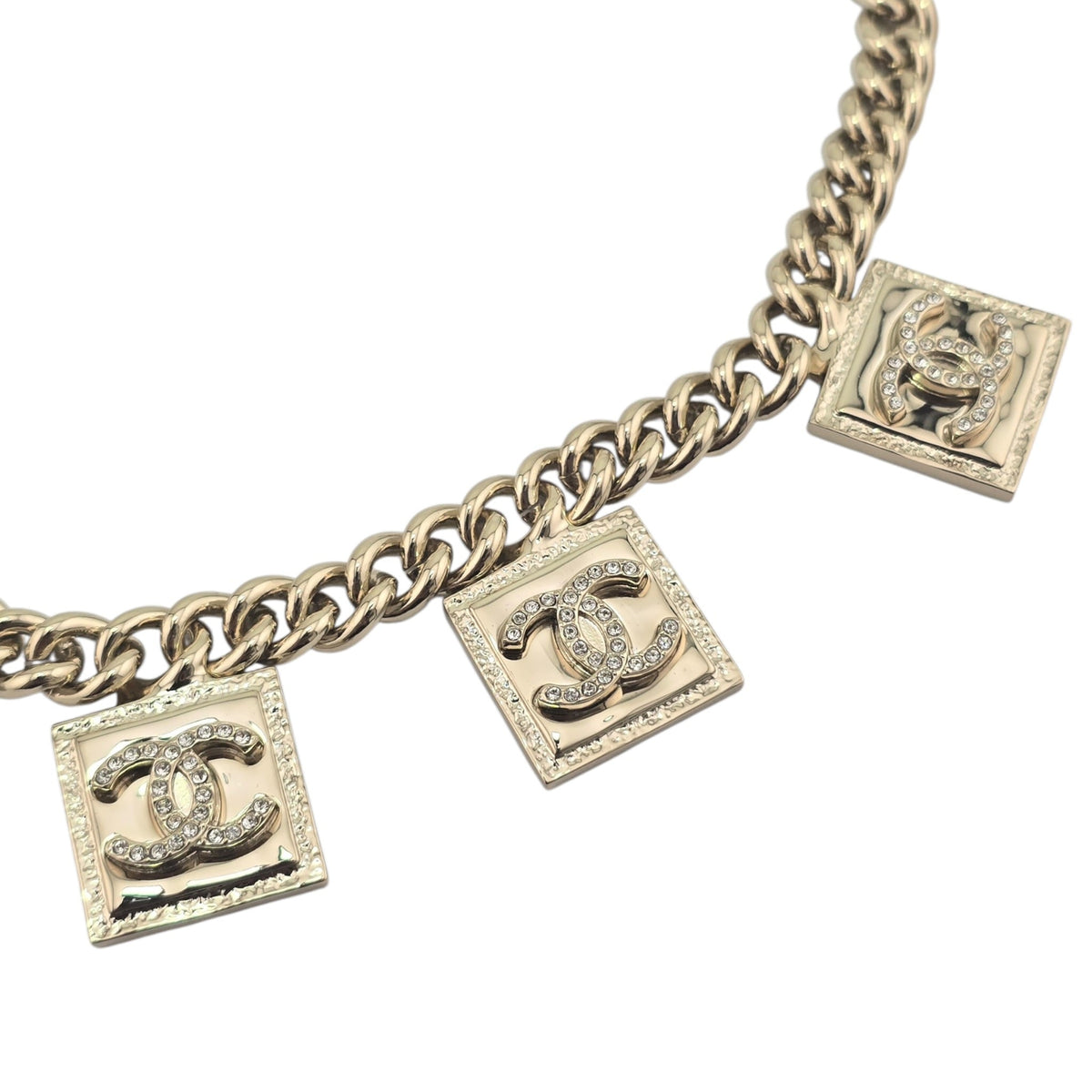 Chanel CC 5 Pendant Gold Necklace 2023 CHANEL