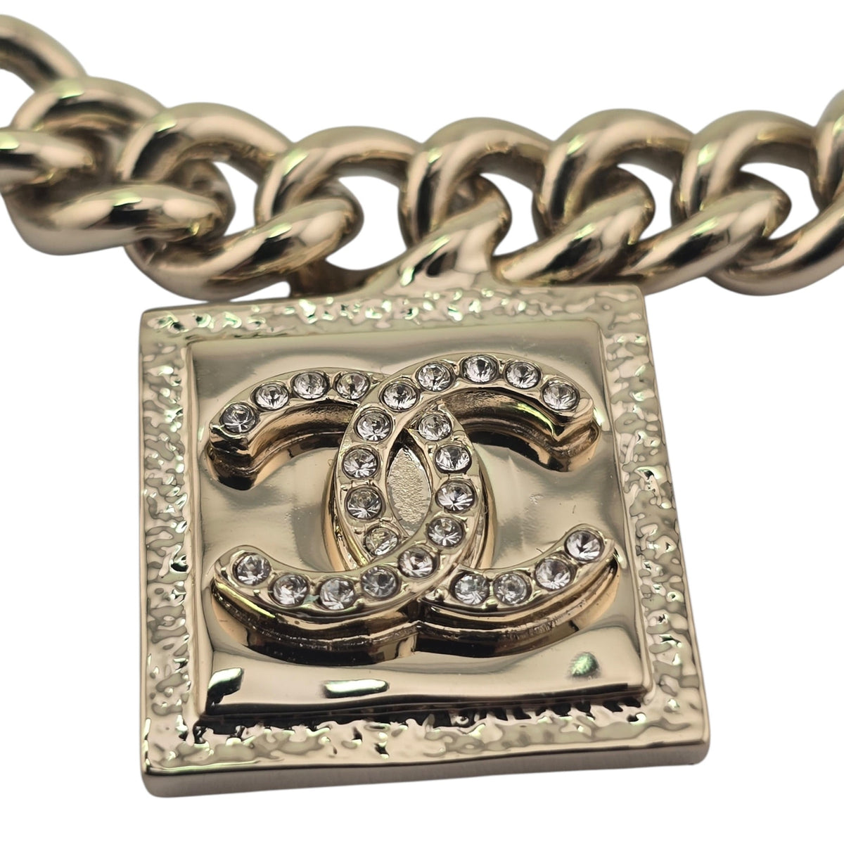 Chanel CC 5 Pendant Gold Necklace 2023 CHANEL