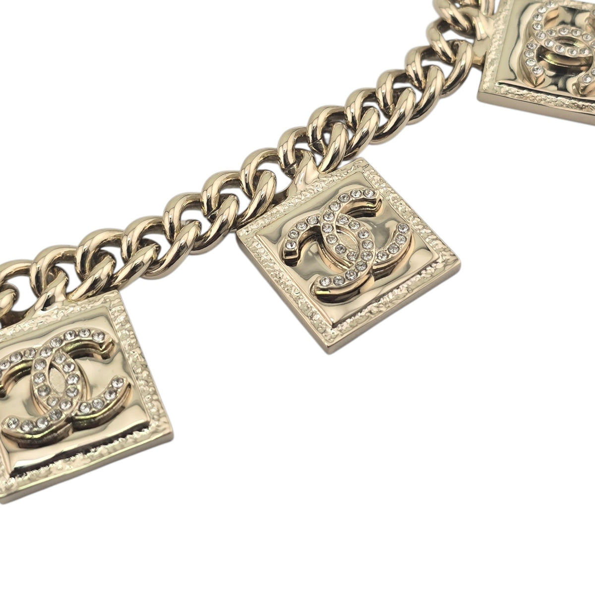 Chanel CC 5 Pendant Gold Necklace 2023 CHANEL