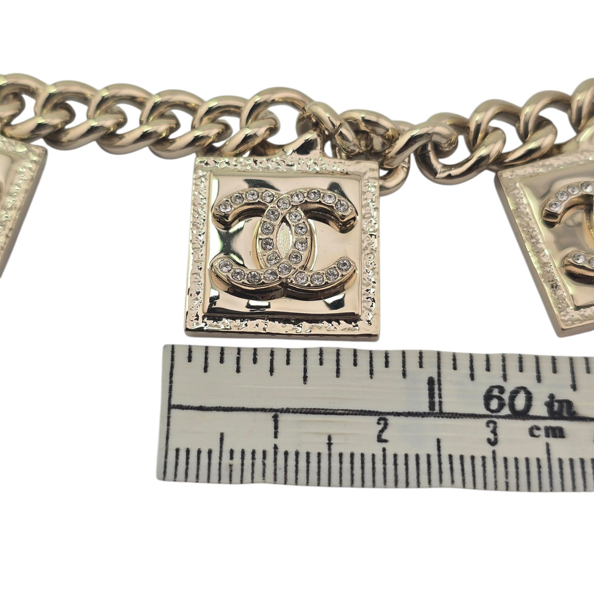 Chanel CC 5 Pendant Gold Necklace 2023 CHANEL