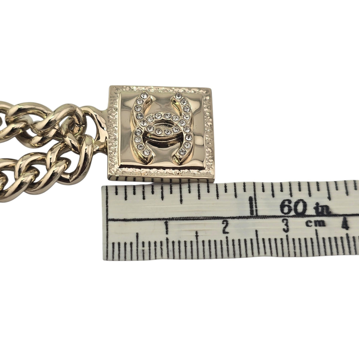 Chanel CC 5 Pendant Gold Necklace 2023 CHANEL