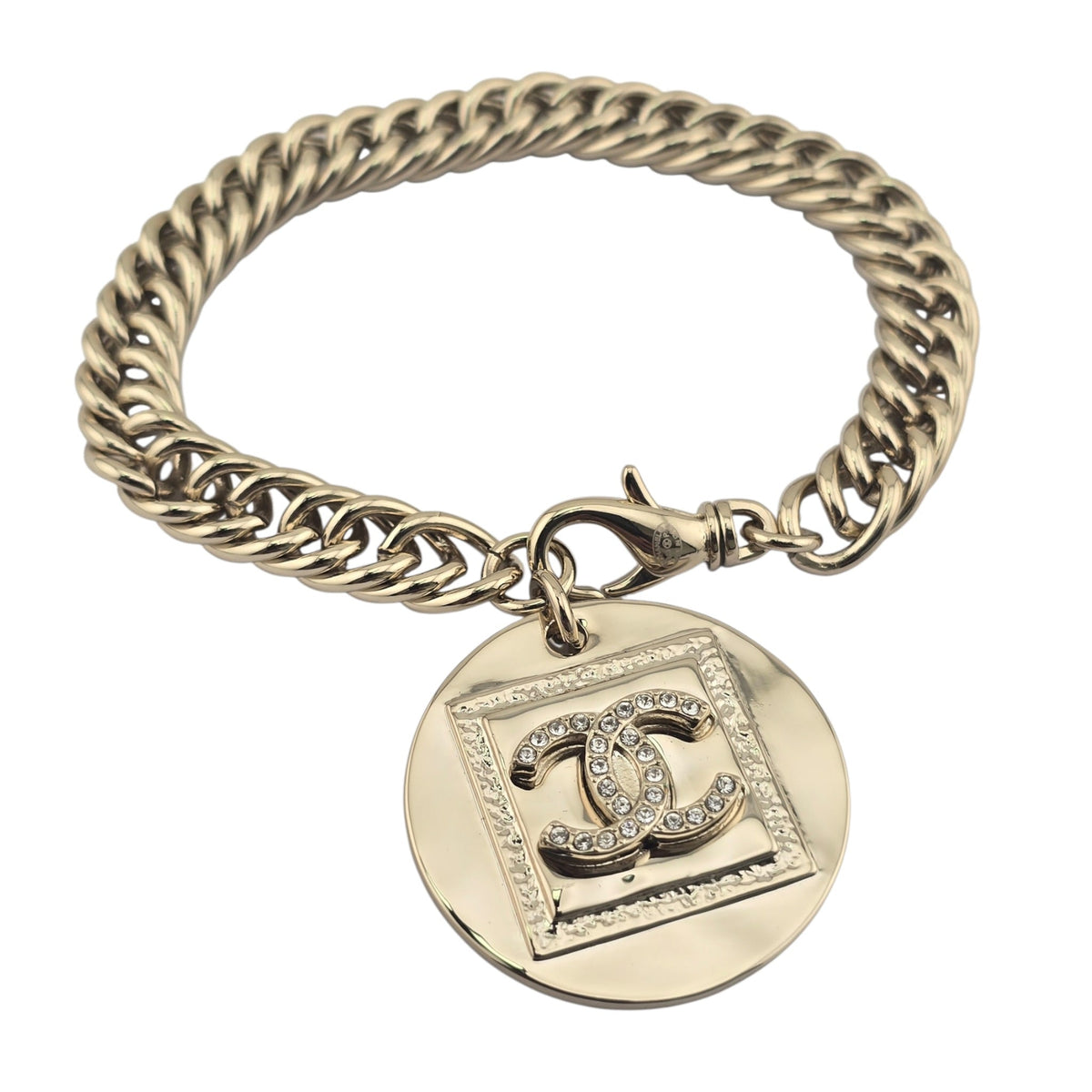 Chanel CC Pendant Gold Bracelet 2023 CHANEL