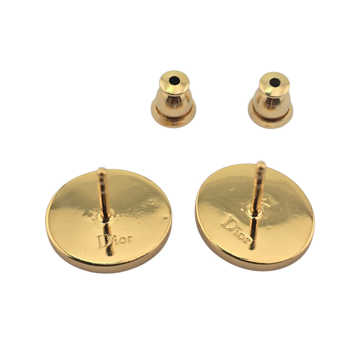 Christian Dior Core Gold White Earrings CHANEL