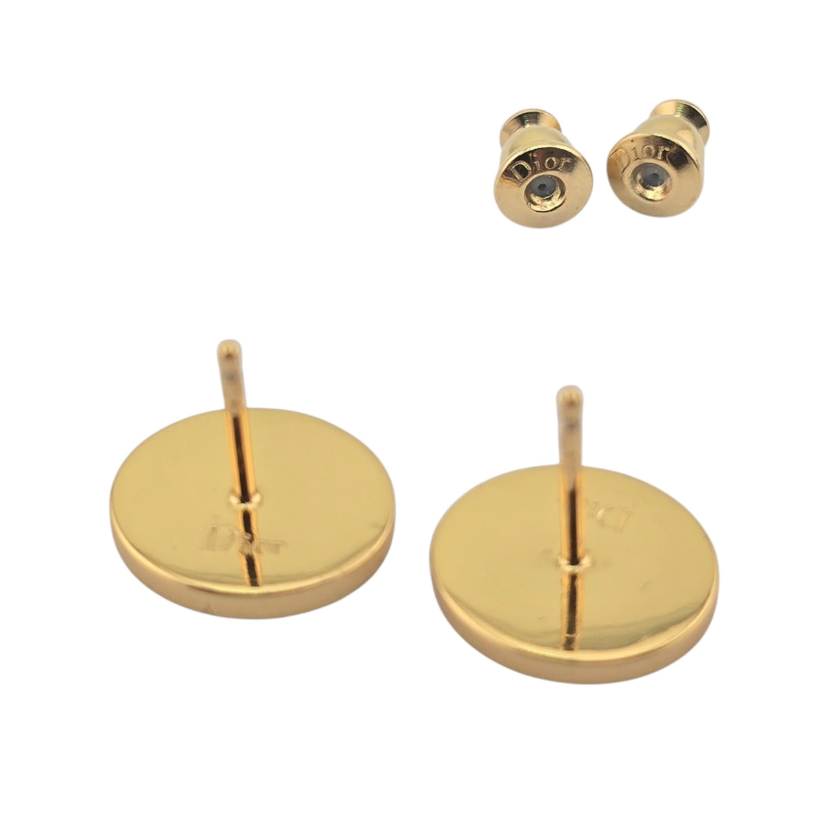Christian Dior Core Gold White Earrings CHANEL