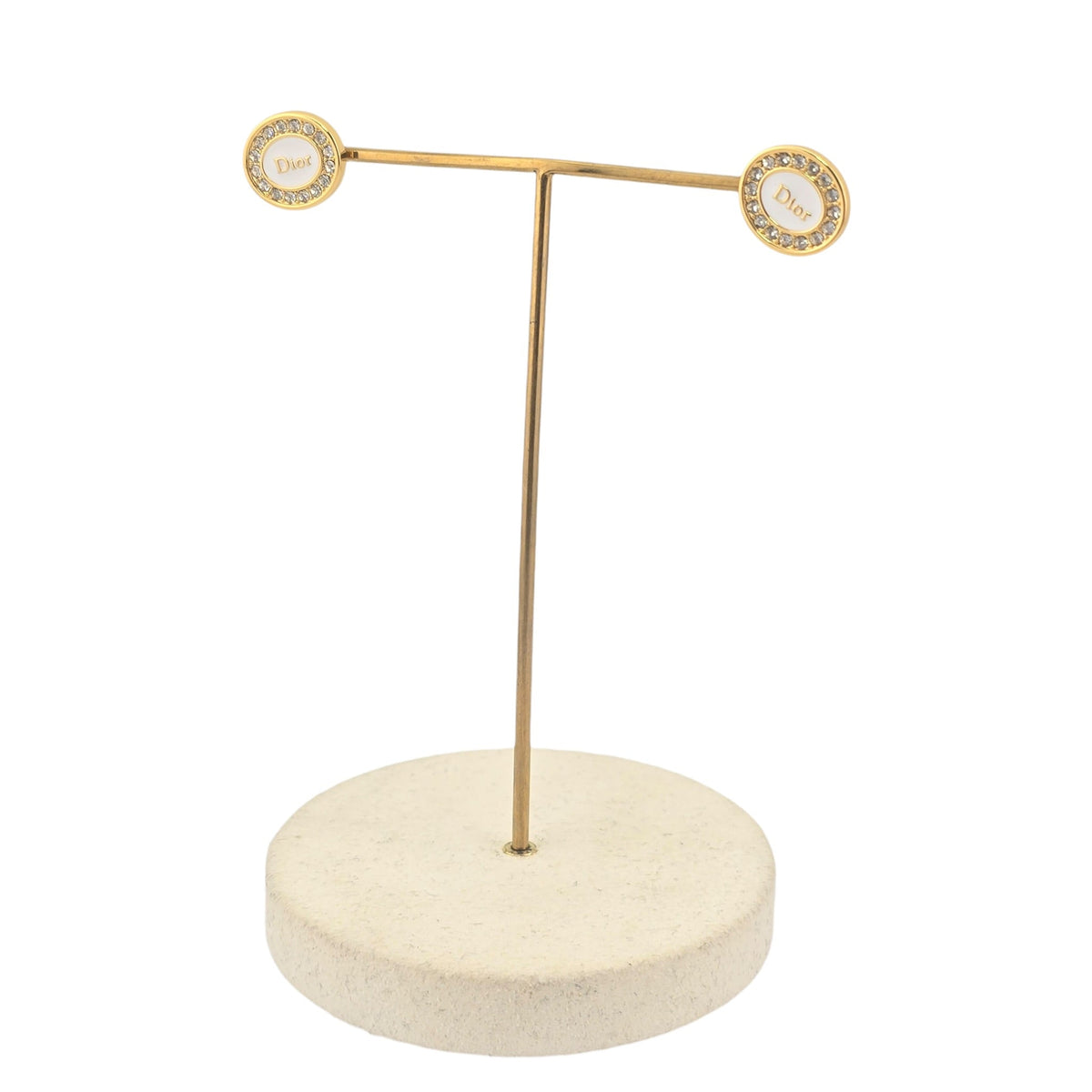 Christian Dior Core Gold White Earrings CHANEL