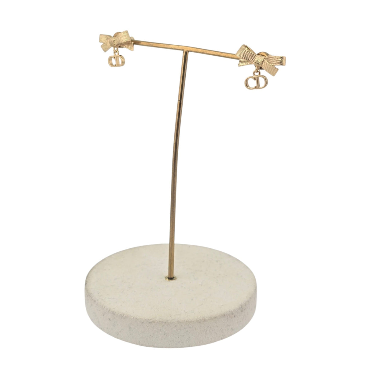 Christian Dior CD Bow Gold Earrings DIOR