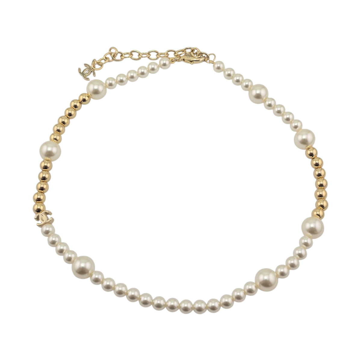 Chanel CC Faux Pearl Gold Necklace FW 2026 CHANEL