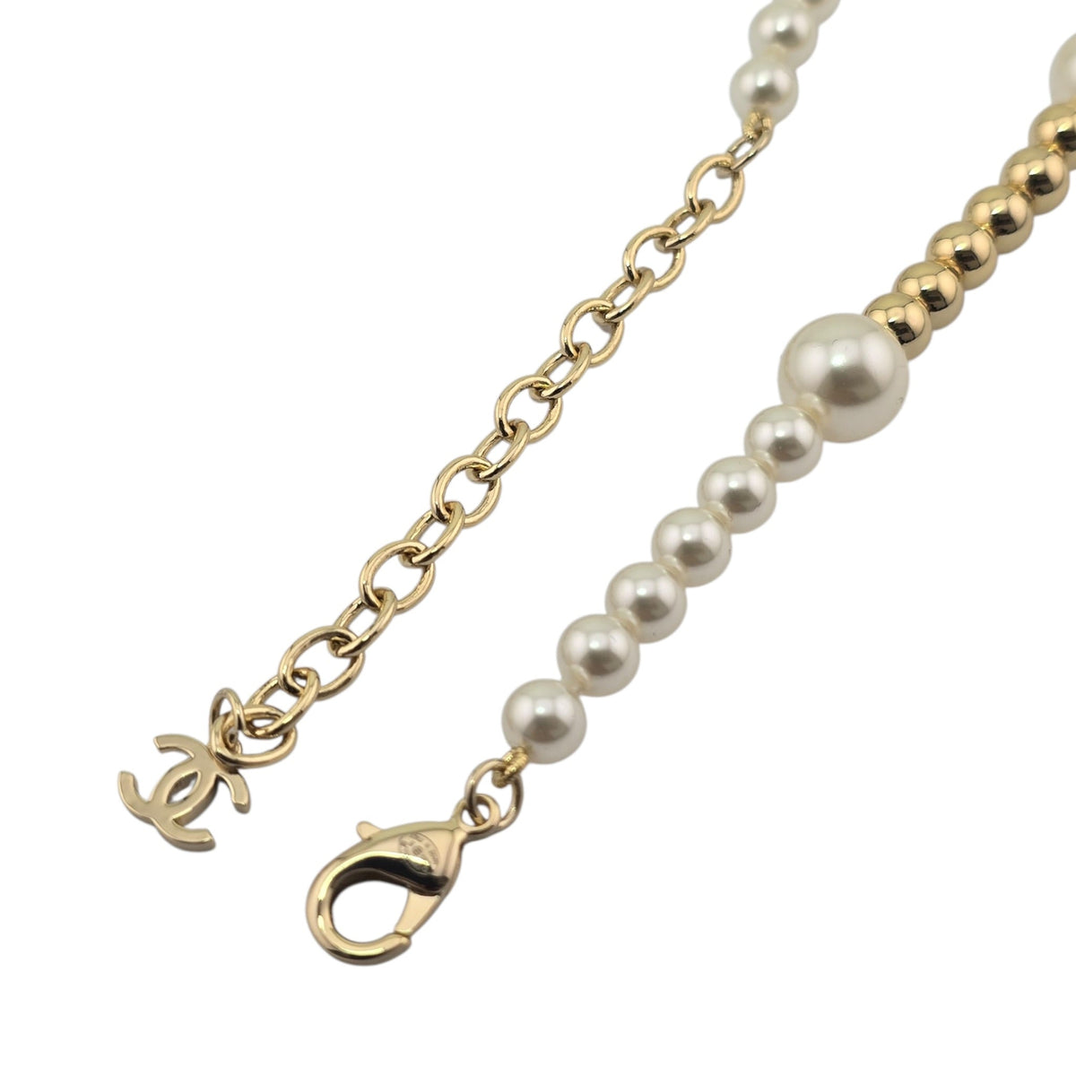 Chanel CC Faux Pearl Gold Necklace FW 2026 CHANEL