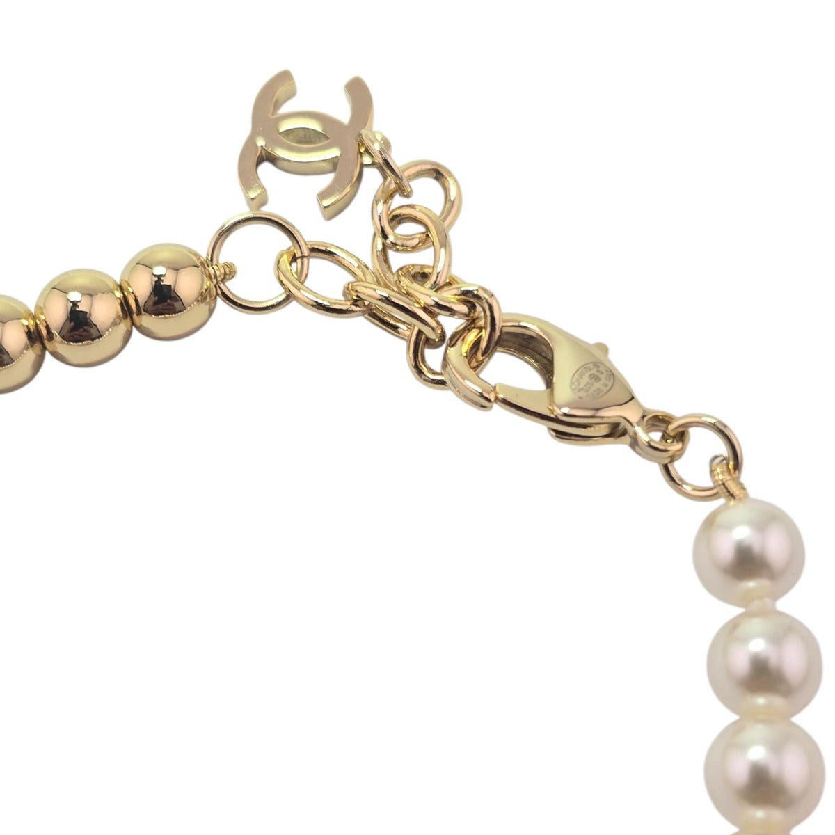 Chanel CC Faux Pearl Gold Bracelet FW 2026 CHANEL