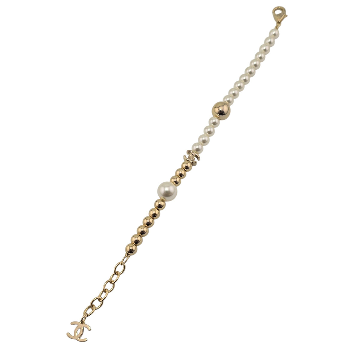 Chanel CC Faux Pearl Gold Bracelet FW 2026 CHANEL