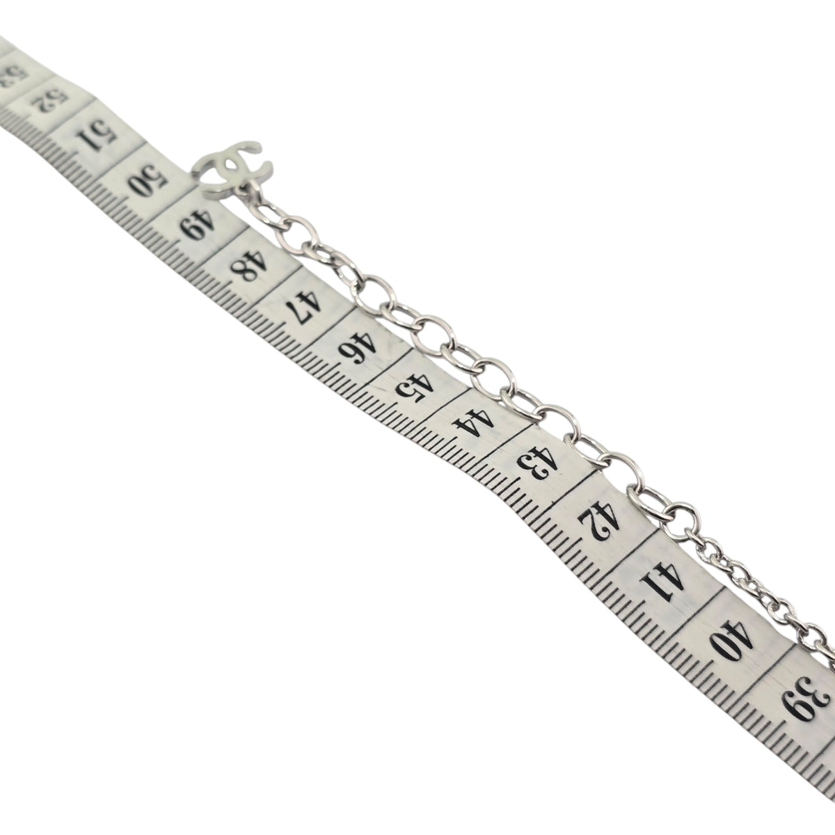 Chanel CC Silver White Star Necklace 2026 CHANEL