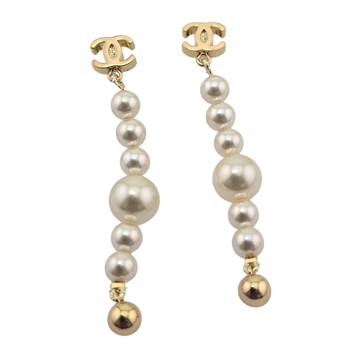 Chanel CC Faux Pearl Gold Earrings FW 2026 CHANEL