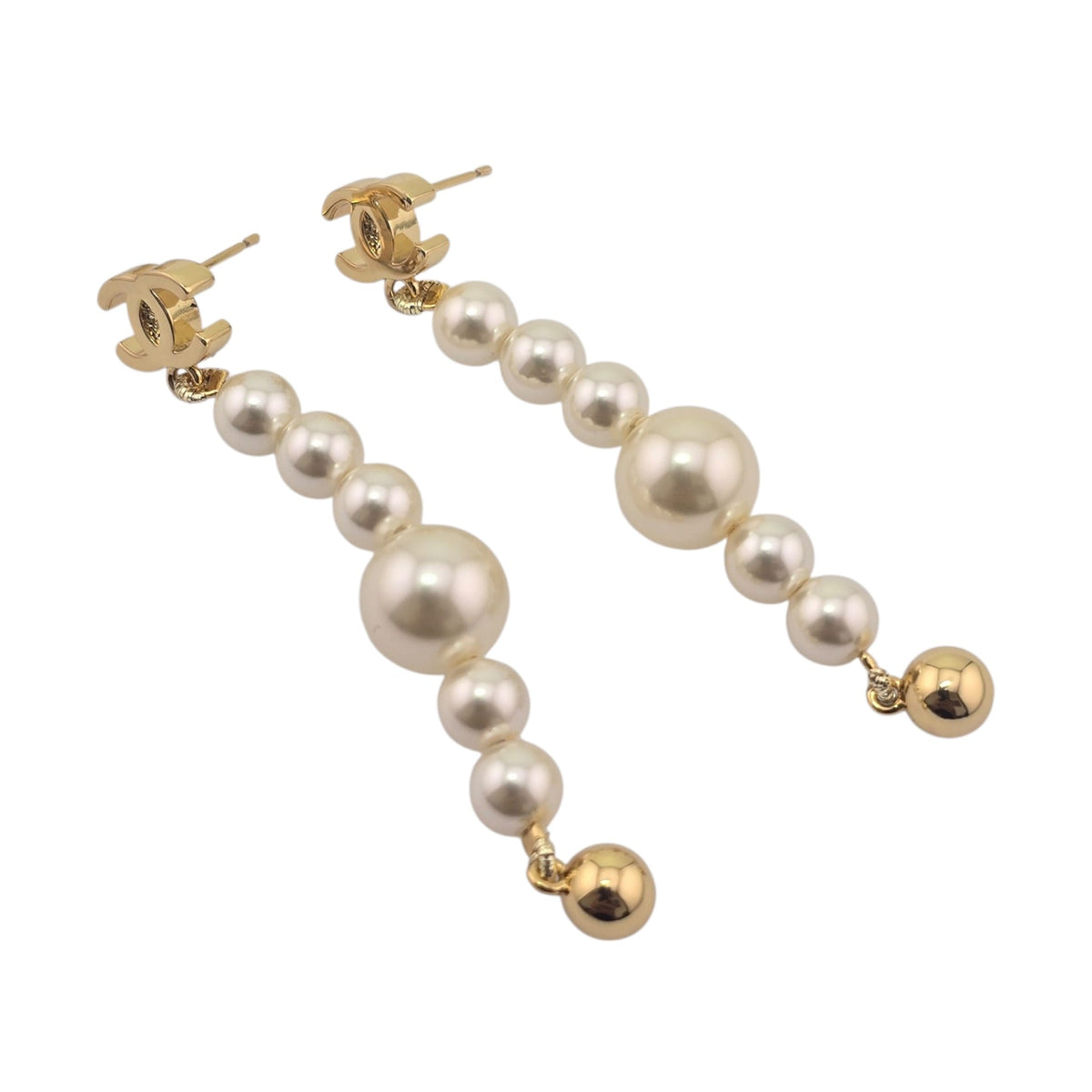 Chanel CC Faux Pearl Gold Earrings FW 2026 CHANEL