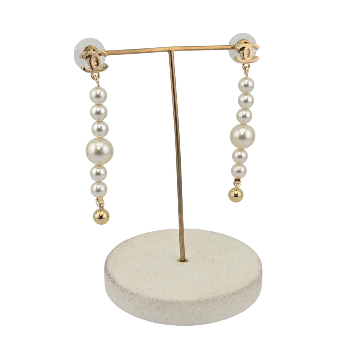 Chanel CC Faux Pearl Gold Earrings FW 2026 CHANEL