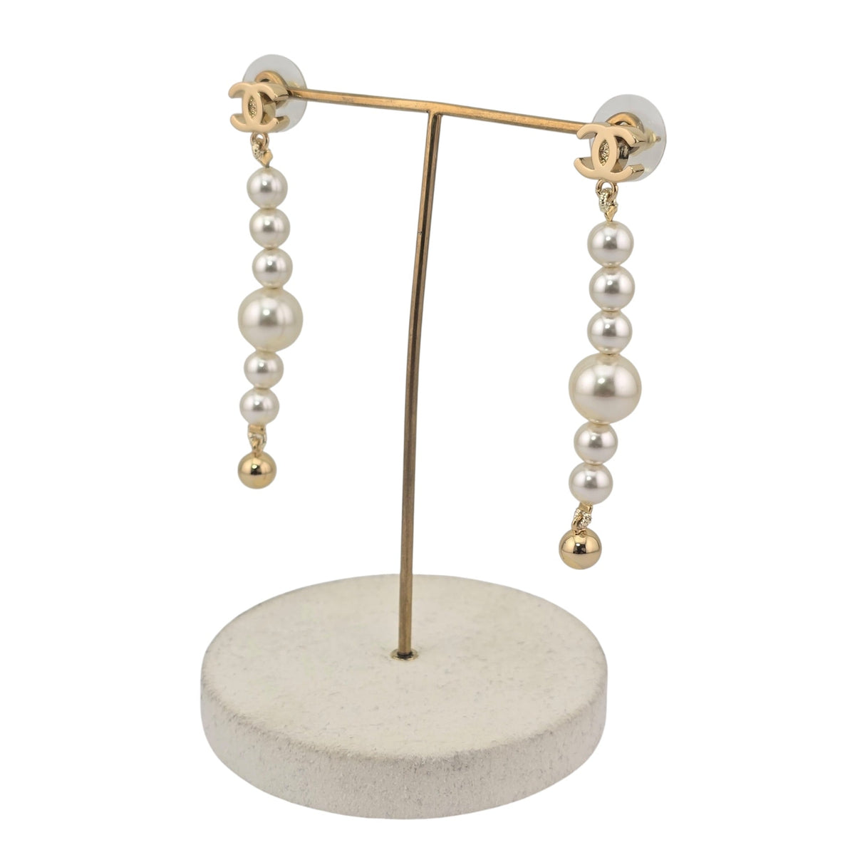 Chanel CC Faux Pearl Gold Earrings FW 2026 CHANEL