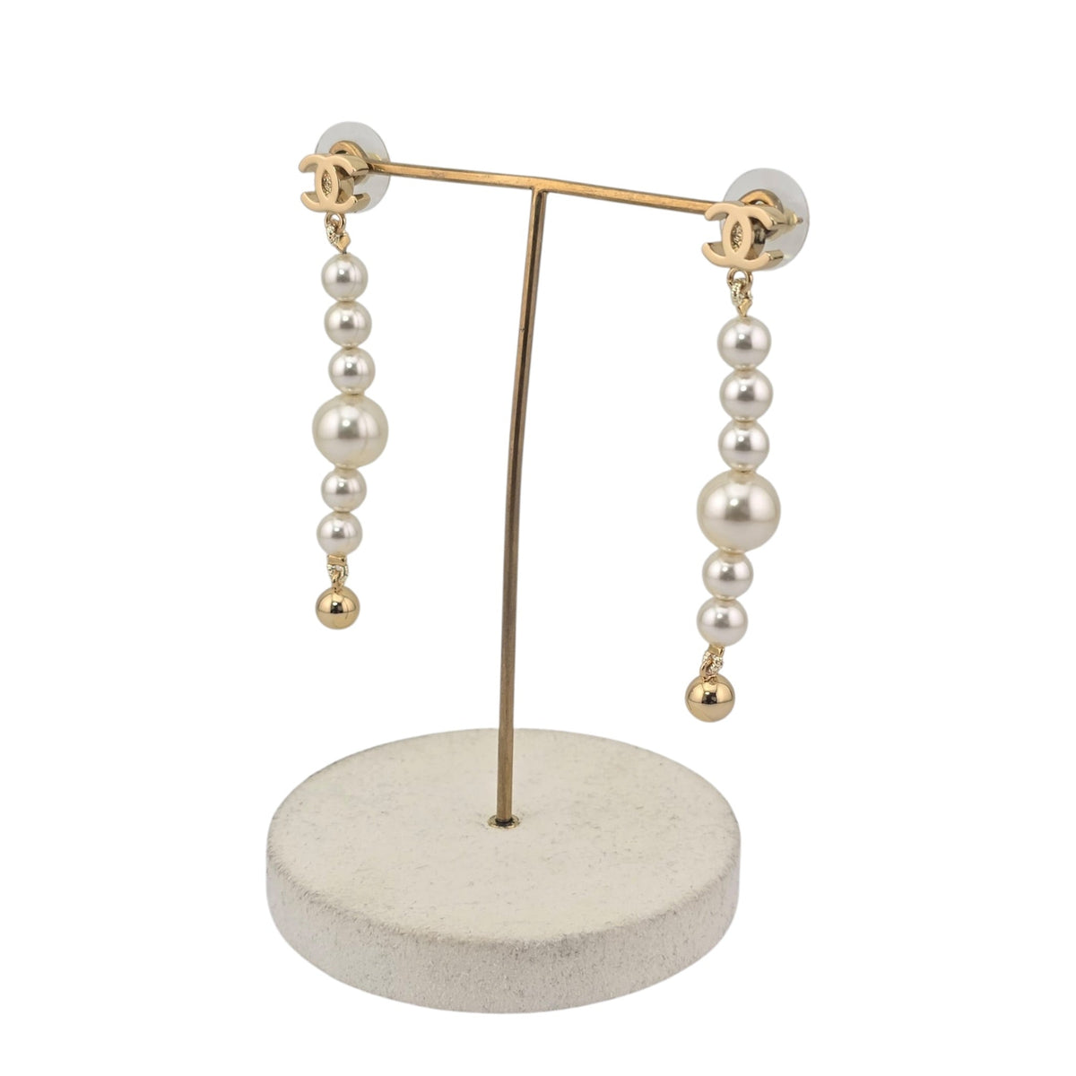 Chanel CC Faux Pearl Gold Earrings FW 2026 CHANEL