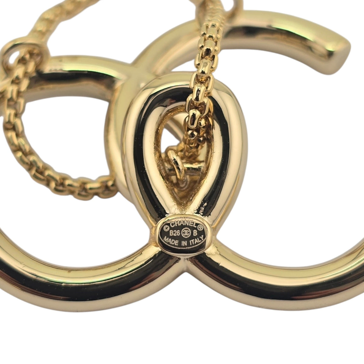 Chanel CC Gold Crystal Pendant Earrings 2026 CHANEL
