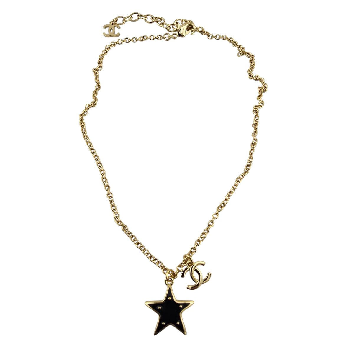 Chanel CC Gold Black Star Necklace 2026 CHANEL
