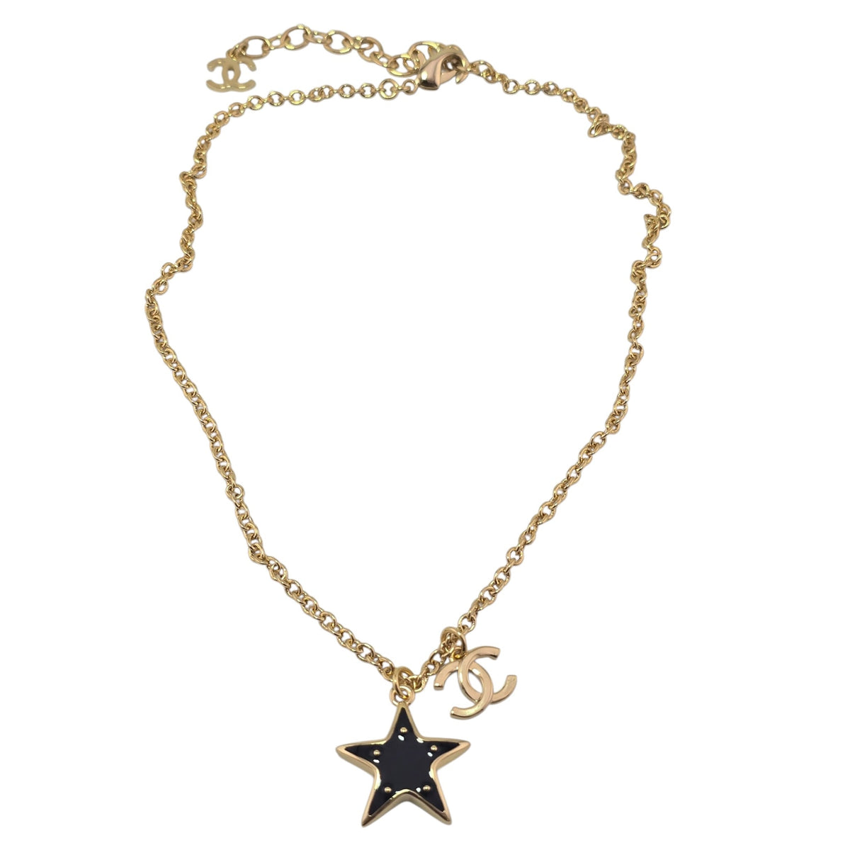 Chanel CC Gold Black Star Necklace 2026 CHANEL