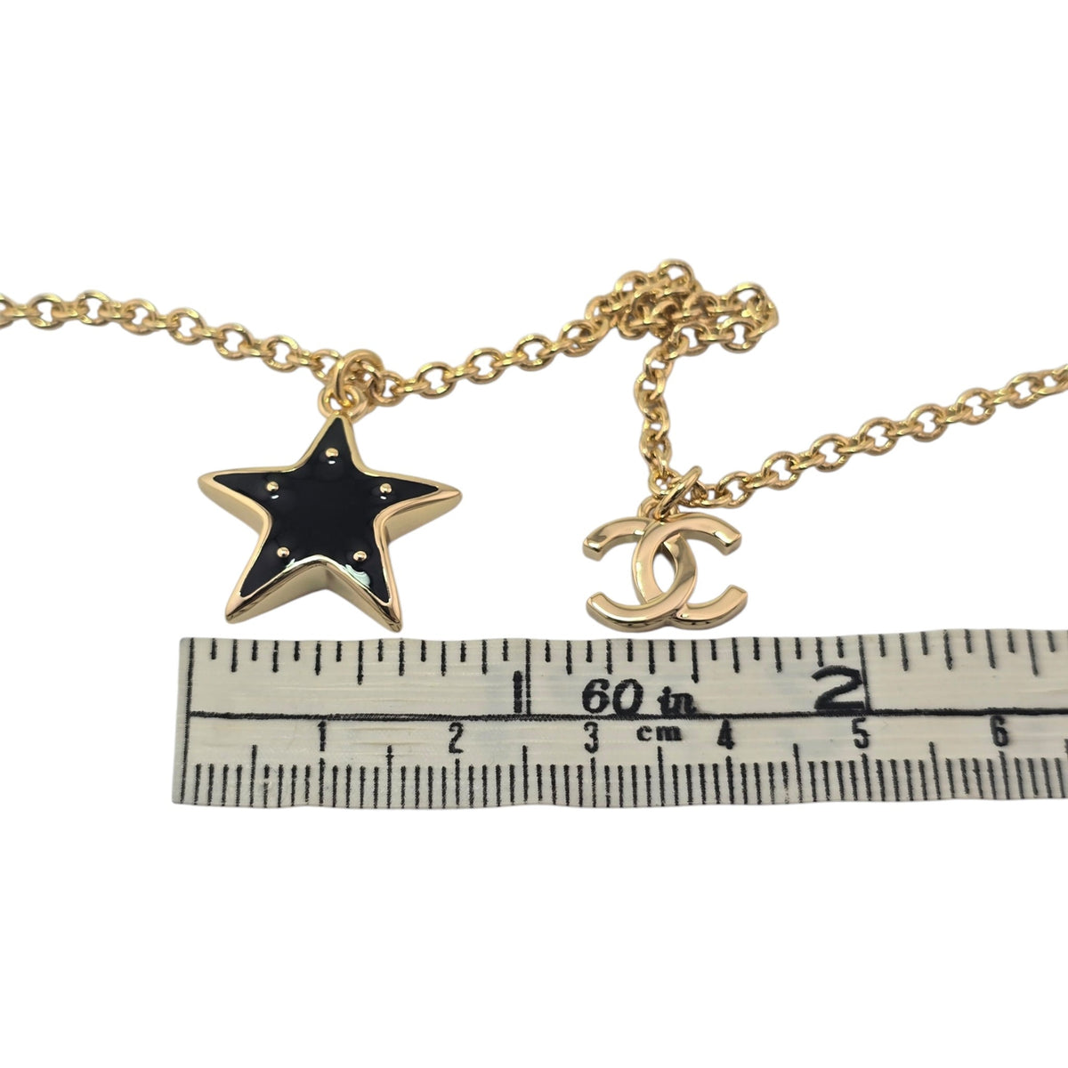 Chanel CC Gold Black Star Necklace 2026 CHANEL