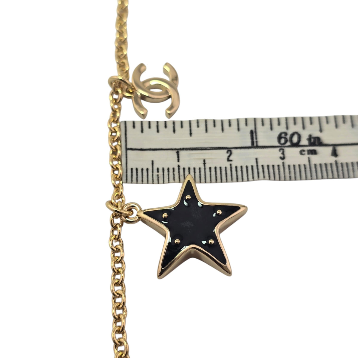Chanel CC Gold Black Star Necklace 2026 CHANEL