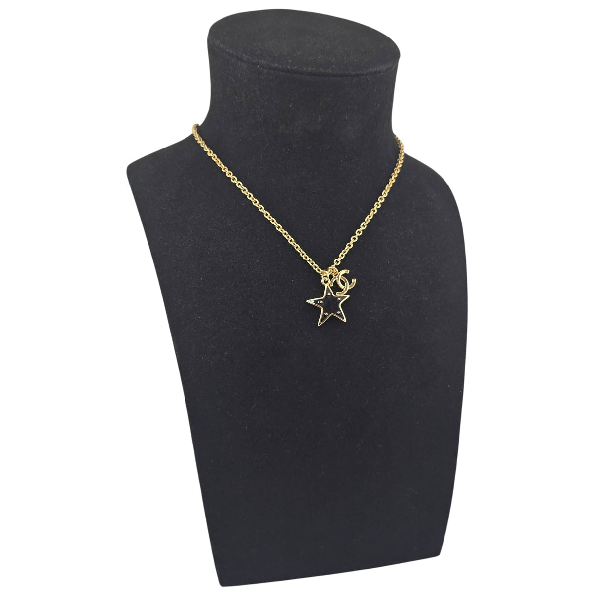 Chanel CC Gold Black Star Necklace 2026 CHANEL