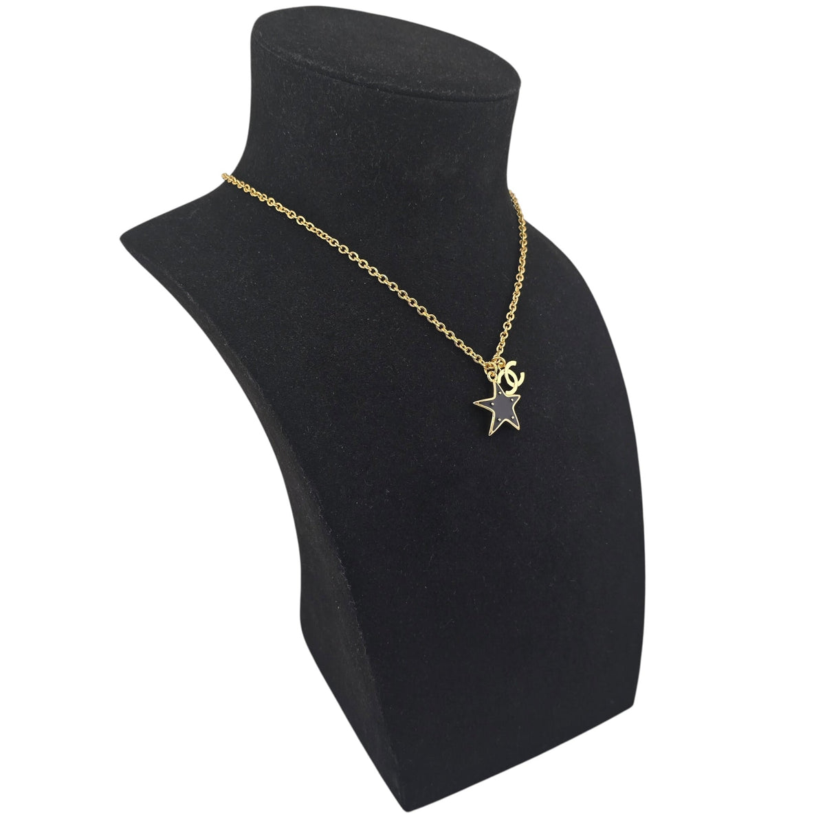Chanel CC Gold Black Star Necklace 2026 CHANEL