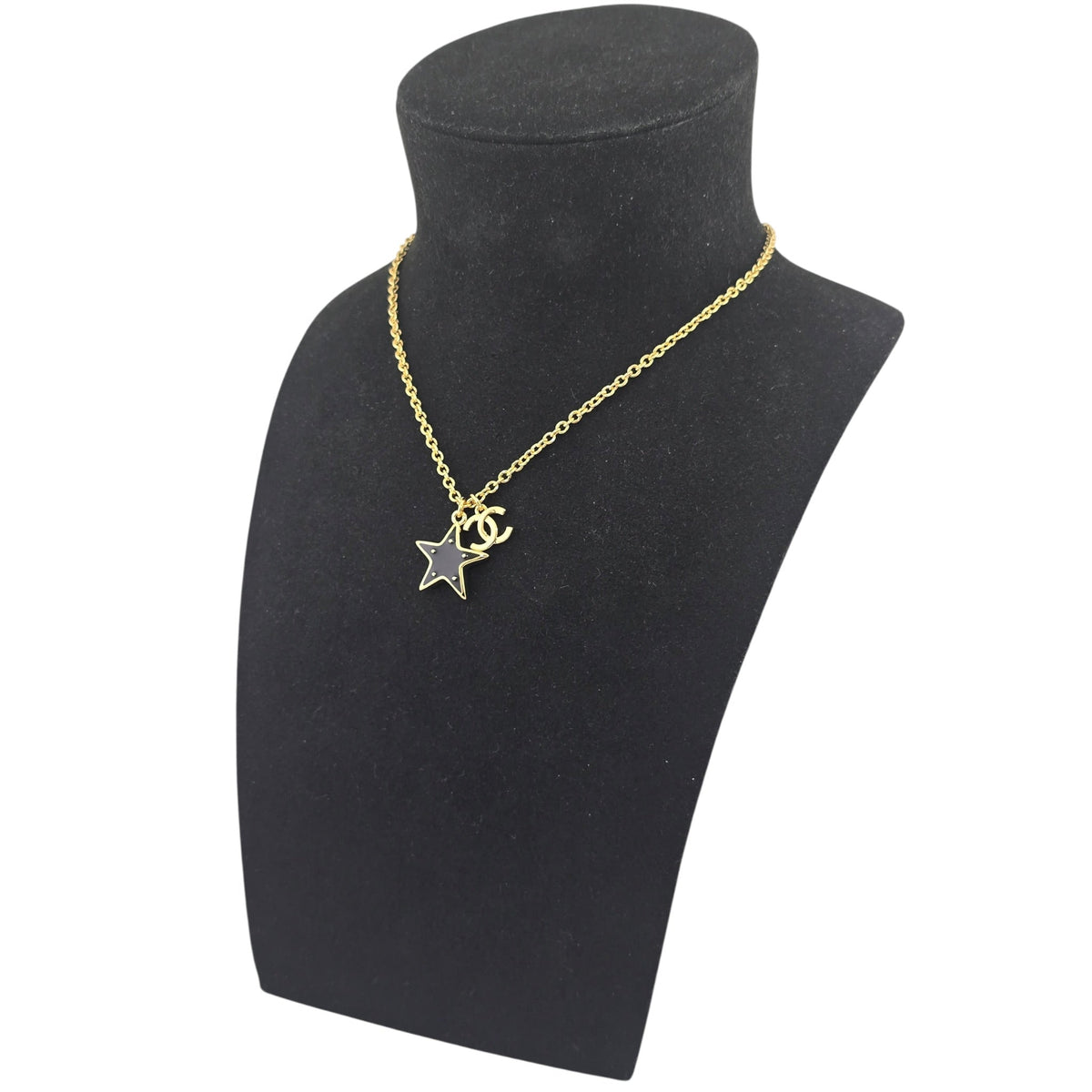 Chanel CC Gold Black Star Necklace 2026 CHANEL