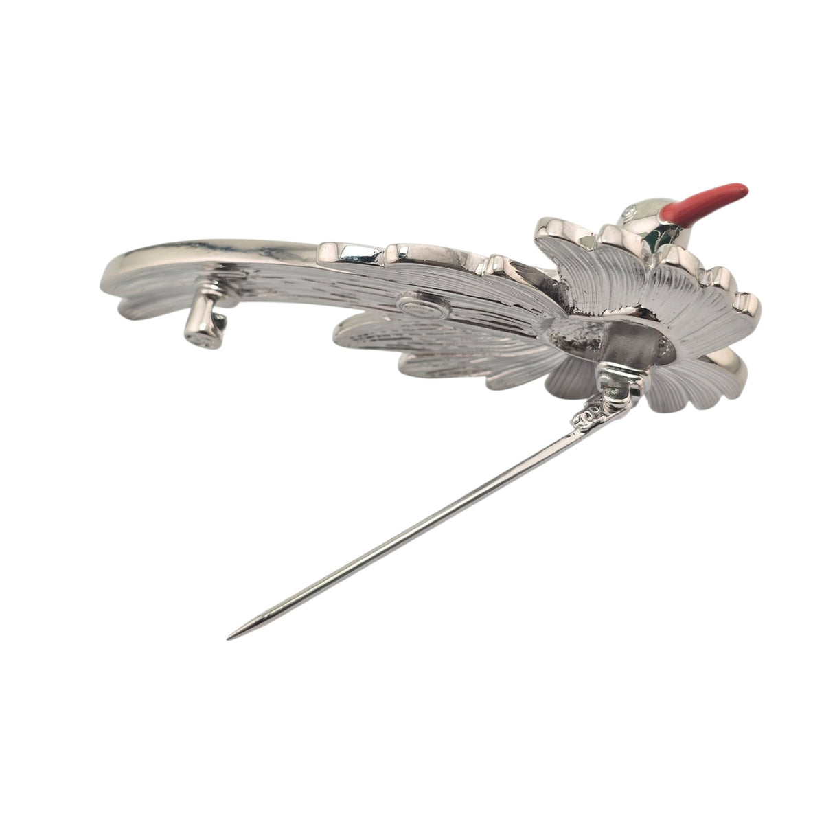 Chanel CC Bird Silver Crystal Brooch 2026 CHANEL