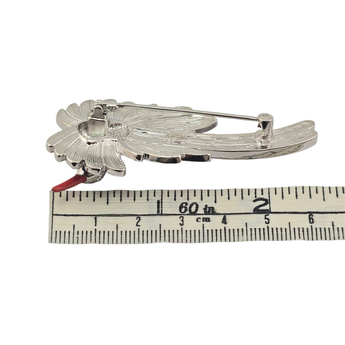Chanel CC Bird Silver Crystal Brooch 2026 CHANEL