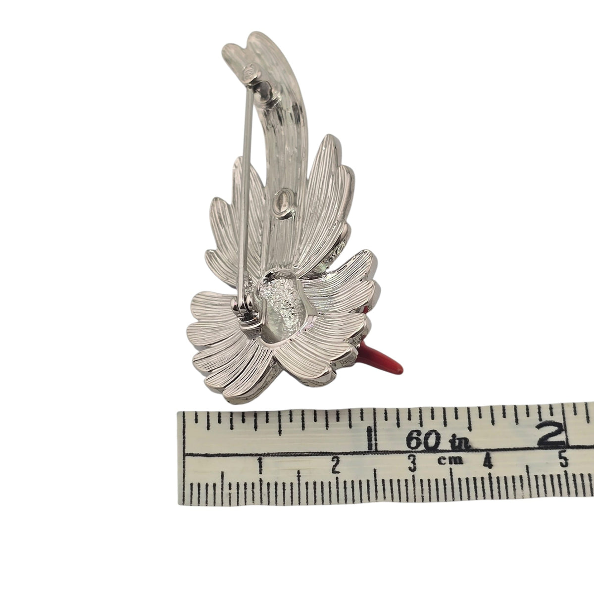 Chanel CC Bird Silver Crystal Brooch 2026 CHANEL