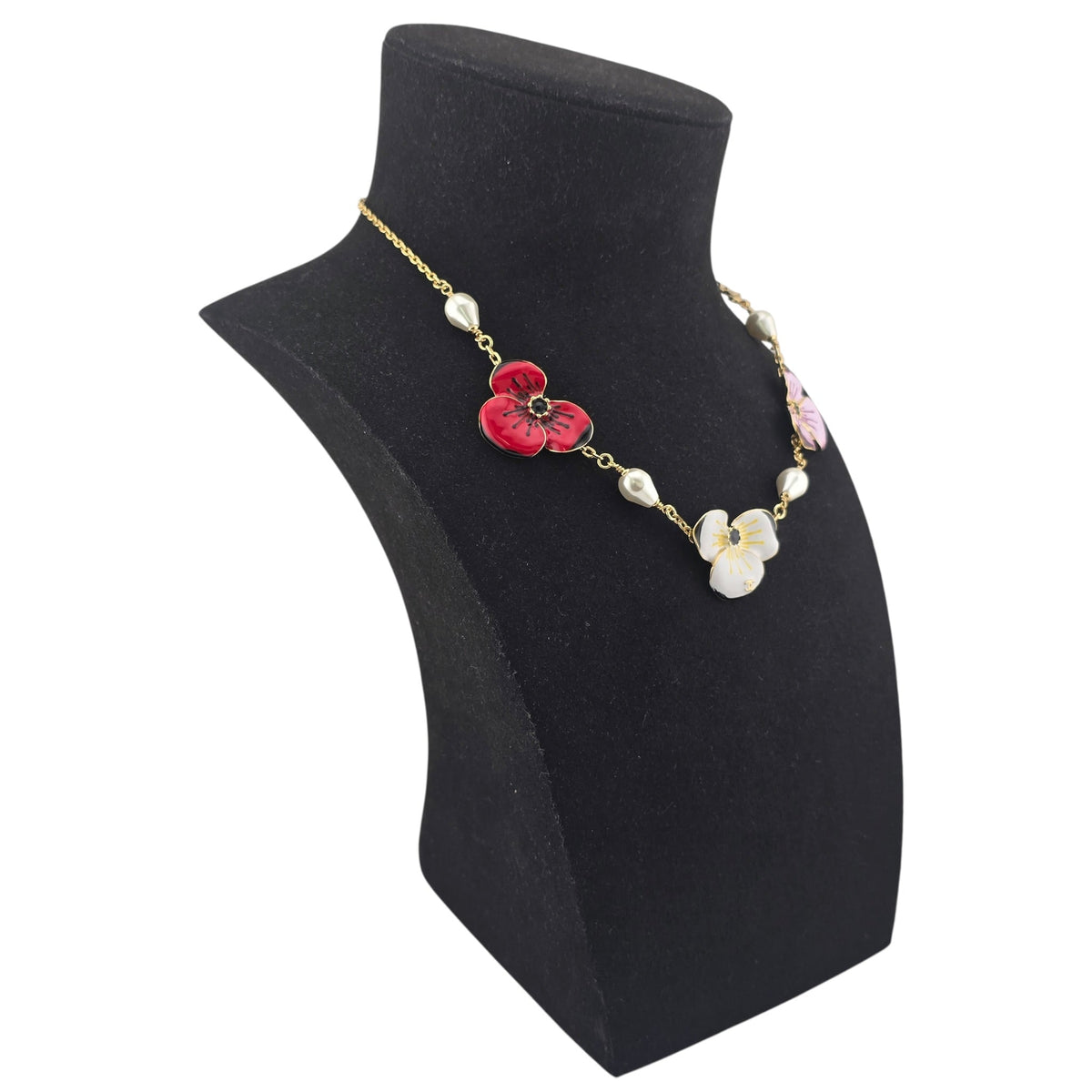 Chanel CC Red White Pink Flower Resin Choker Necklace FW 2026 CHANEL