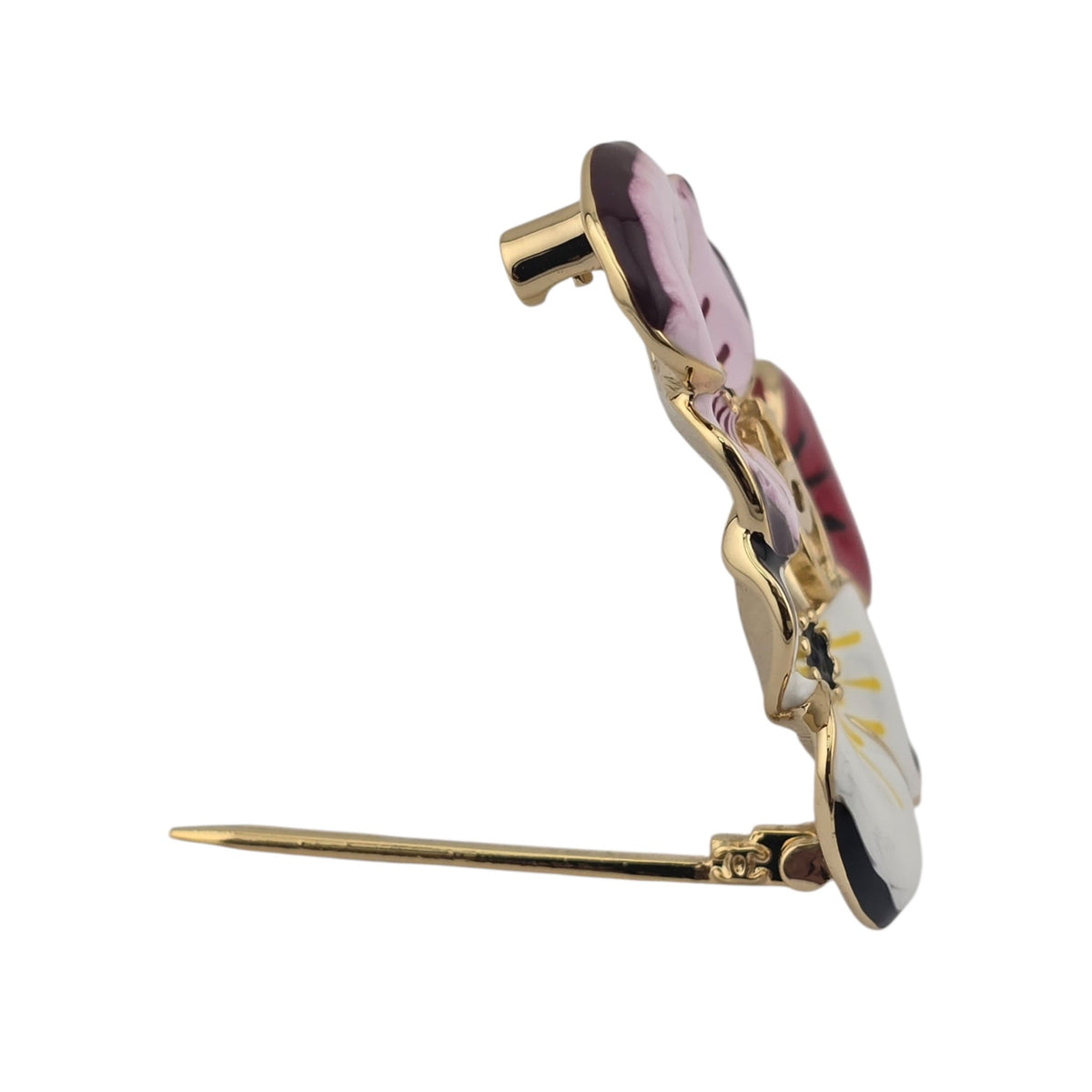Chanel CC White Red Pink Flower Brooch FW 2026 CHANEL