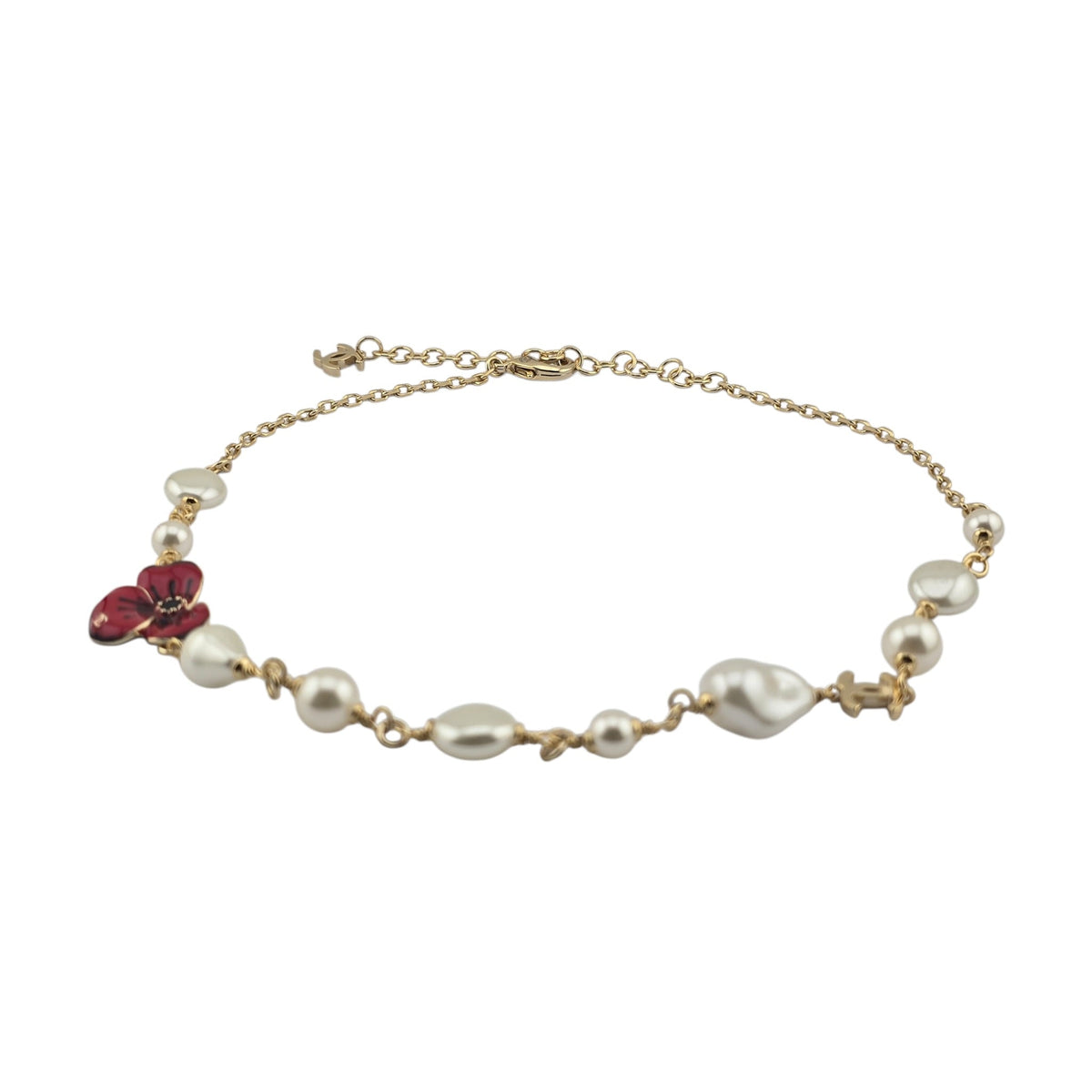 Chanel CC Red Flower Resin Choker Necklace FW 2026 CHANEL